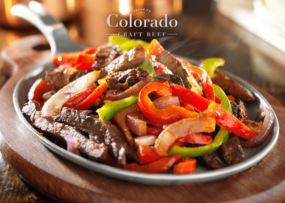 Colorado Craft Beef,Steamy,Hot,Mexican,Beef,Fajitas