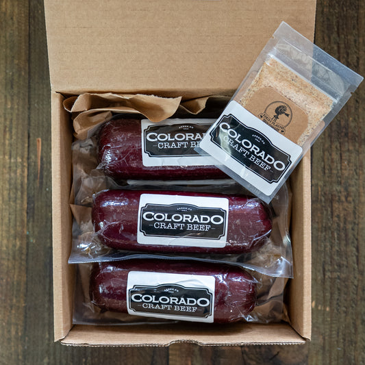 Craft Beef Colorado Dry‑Aged Beef Sticks – 100% Beef Snacks – Colorado Craft Beef
